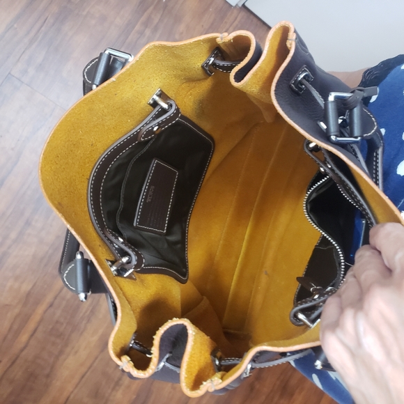 NEW TUMI Chatham Brown Leather travel Bag business Tote weekender bag - Picture 9 of 13